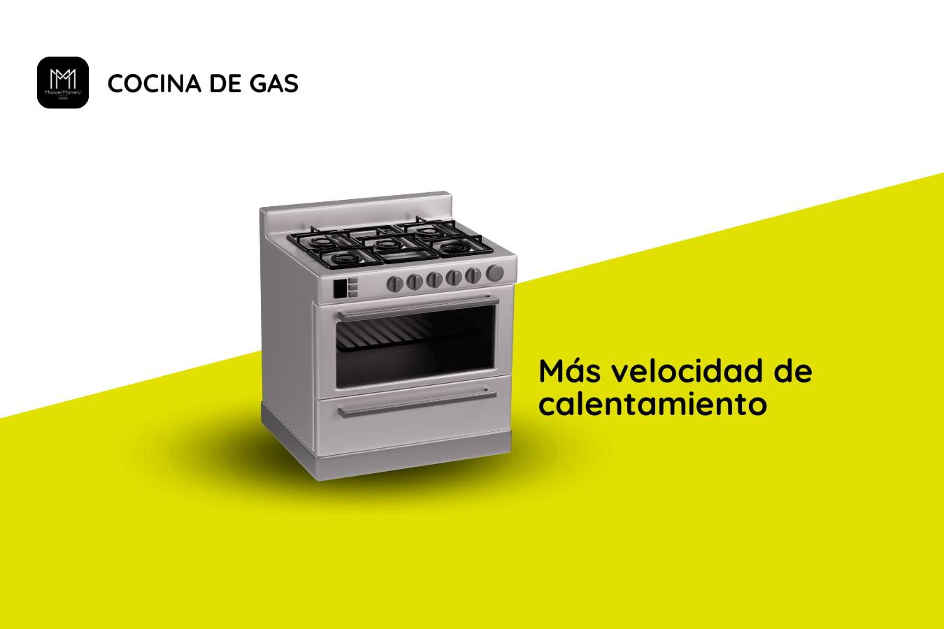 cocina de gas calienta rápido